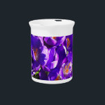 SPRING CROCUS BEVERAGE PITCHER<br><div class="desc">A photographic design of beautiful spring crocuses.</div>