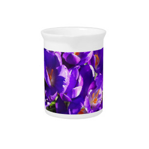 SPRING CROCUS BEVERAGE PITCHER