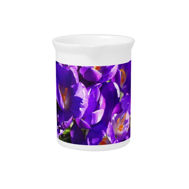 SPRING CROCUS BEVERAGE PITCHER (Front)