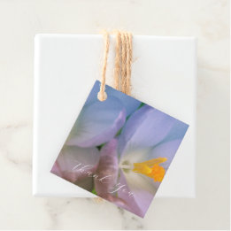 Spring Crocus Flowers Favor Tags