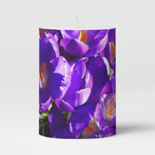 SPRING CROCUS PILLAR CANDLE