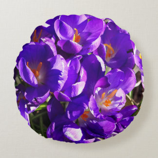 SPRING CROCUS ROUND PILLOW