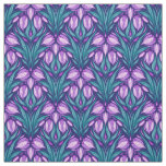Spring crocuses fabric