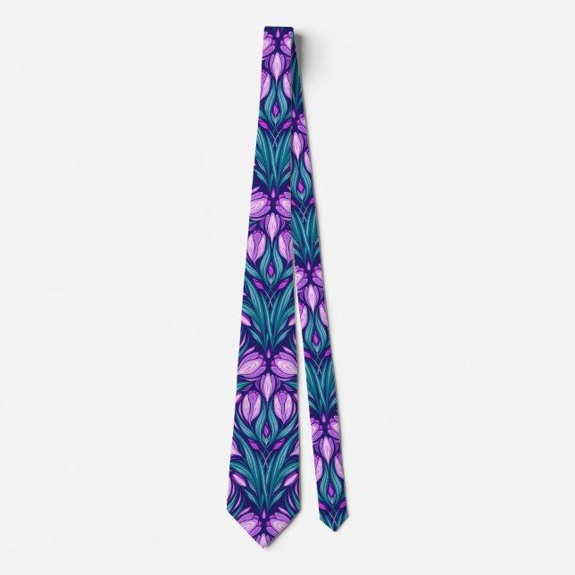 Spring crocuses neck tie (Front)