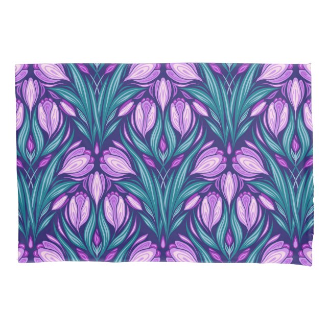Spring crocuses pillow case (Front)