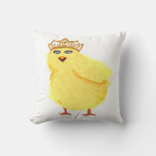 Spring crown chick and bunnies pillow