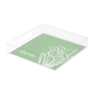 Spring Daffodil Acrylic Tray