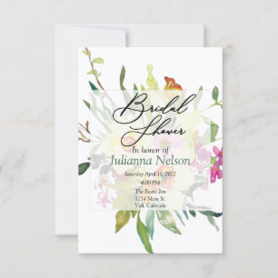 Spring daffodil bouquet invitation