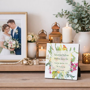 Spring daffodil bouquet wedding   plaque