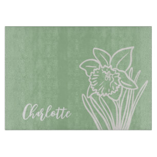Spring Daffodil Cutting Board