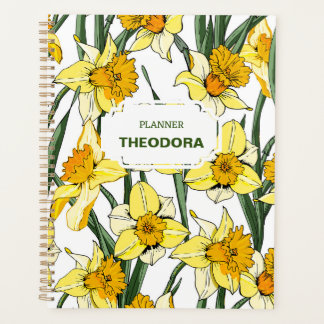 SPRING DAFFODIL Design 12-month Planner & Stickers