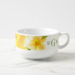 Spring Daffodil Easter Brunch  Soup Mug<br><div class="desc">Spring Daffodils Painting with personalized monograms Soup Mug. A unique custom Easter / Any Occasion gifts for your family and friends or a special touch for your Easter Brunch Table. Matching cards and gifts available in the Holidays / Easter Category of our store</div>