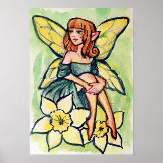 Spring Daffodil Fairy                              Poster