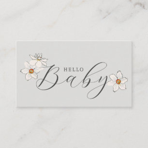 Spring Daffodil Hello Diaper Raffle Enclosure Card