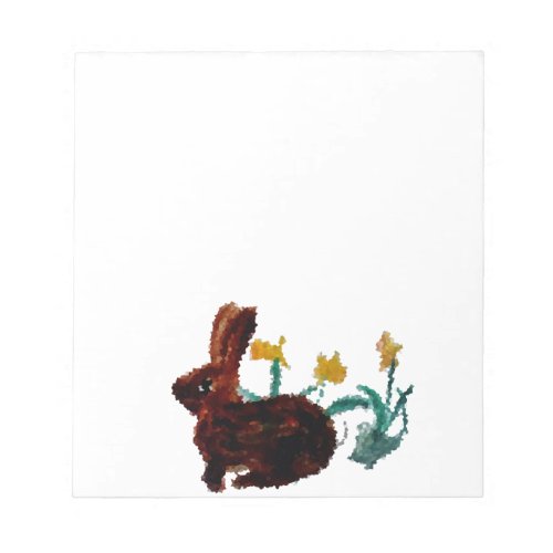 Spring Daffodil Rabbit Notepad