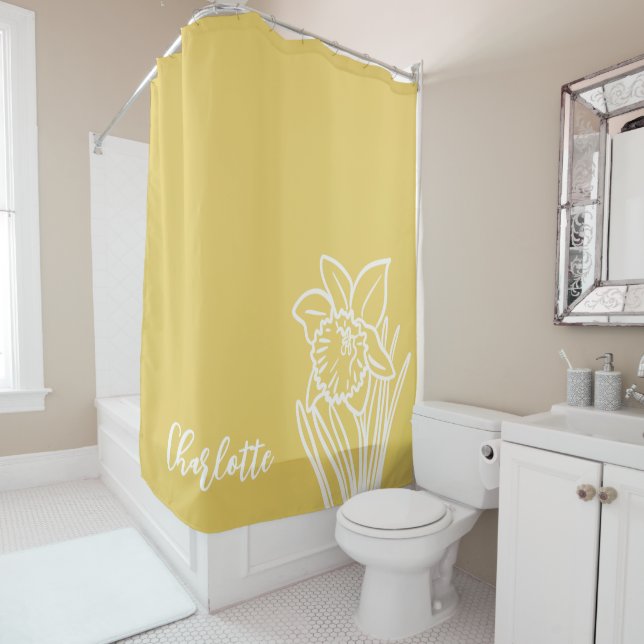 Spring Daffodil  Shower Curtain (In Situ)