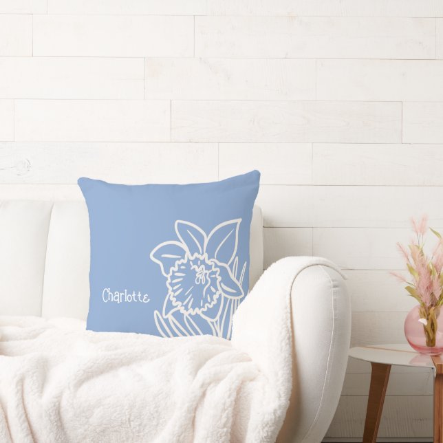 Spring Daffodil  Throw Pillow (Couch)
