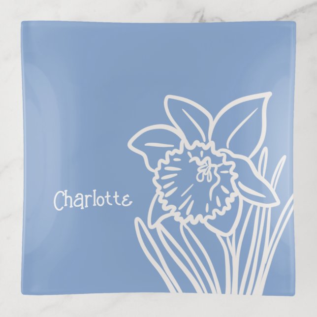 Spring Daffodil  Trinket Tray (Front)