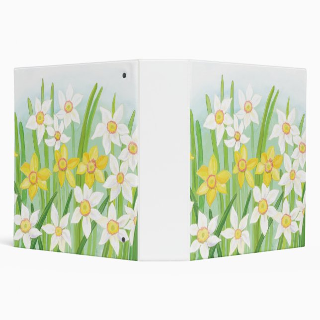 Spring Daffodils  3 Ring Binder (Background)