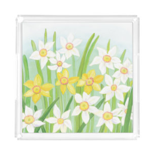 Spring Daffodils Acrylic Tray