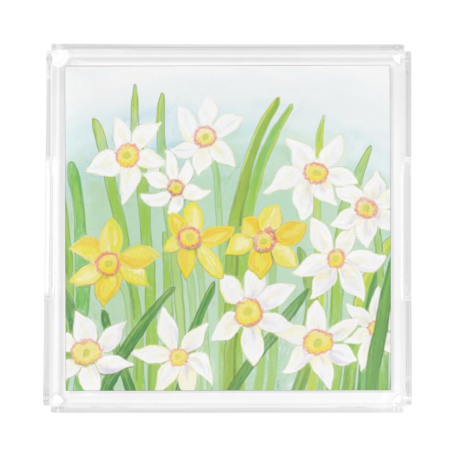 Spring Daffodils  Acrylic Tray (Front)