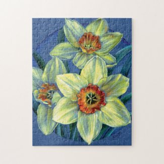 Spring Daffodils art painting jigsaw puzzle