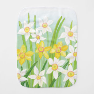 Spring Daffodils Baby Burp Cloth