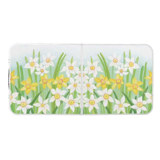 Spring Daffodils   Beer Pong Table (Top)