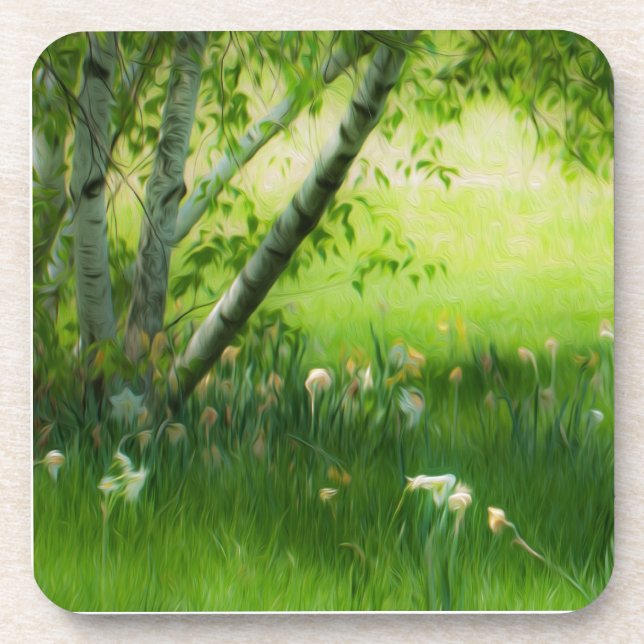 Spring Daffodils Beverage Coaster (Front)