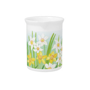 Spring Daffodils Beverage Pitcher