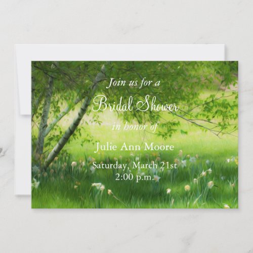 Spring Daffodils Bridal Shower Invitation