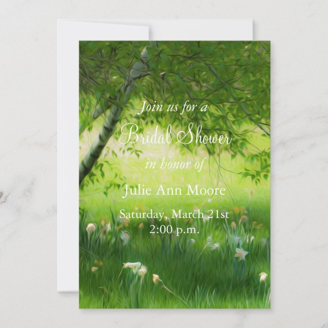 Spring Daffodils Bridal Shower Invitation (Front)