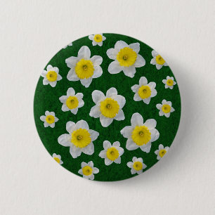 Spring Daffodils Button