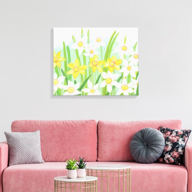 Spring Daffodils Canvas Print (Insitu(LivingRoom))