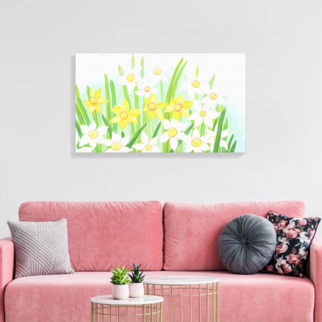 Spring Daffodils Canvas Print (Insitu(LivingRoom))