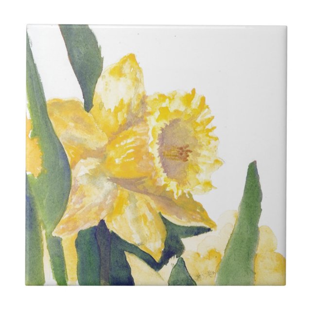 Spring Daffodils Ceramic Tile (Front)