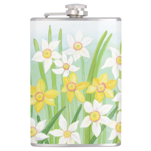 Spring Daffodils   Flask (Front)