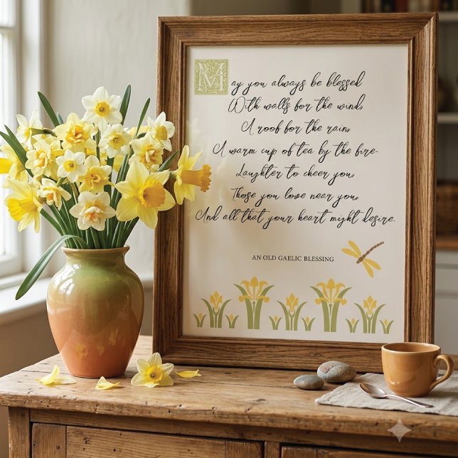 Spring Daffodils Gaelic Blessing Poster (Creator Uploaded)