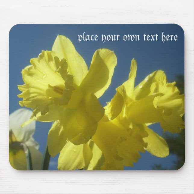 Spring daffodils garden customizable mousepad (Front)