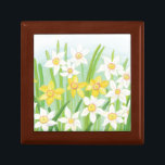Spring Daffodils Gift Box<br><div class="desc">Daffodils are one of the signs of spring and one of the most reliable spring-flowering bulbs. Book illustration for children's Book 'The heralds of spring' (Written and illustrated by Julia Doria. Daffodils are a great indicator that winter is over. It represents the coming of spring. Daffodil flowers are symbols of...</div>