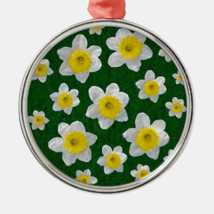 Spring Daffodils Metal Ornament