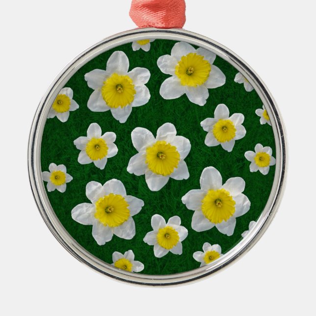 Spring Daffodils Metal Ornament (Front)