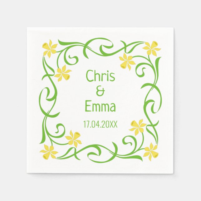 Spring Daffodils Napkins (Front)