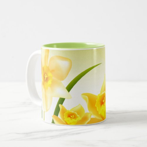 Spring Daffodils Persian New Year Gift  Two_Tone Coffee Mug