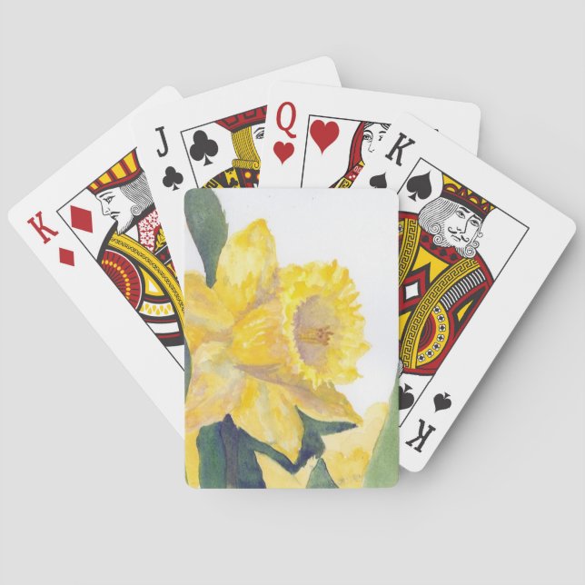 Spring Daffodils Poker Cards (Back)