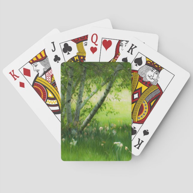 Spring Daffodils Poker Cards (Back)