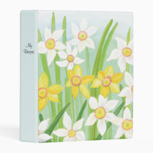Spring Daffodils Recipe Mini Binder