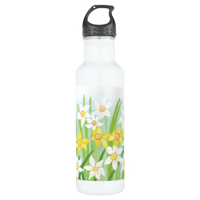 Spring Daffodils  Stainless Steel Water Bottle (Front)