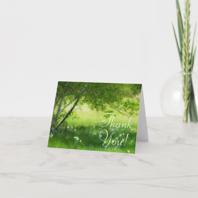 Spring Daffodils Thank You Card (Front)