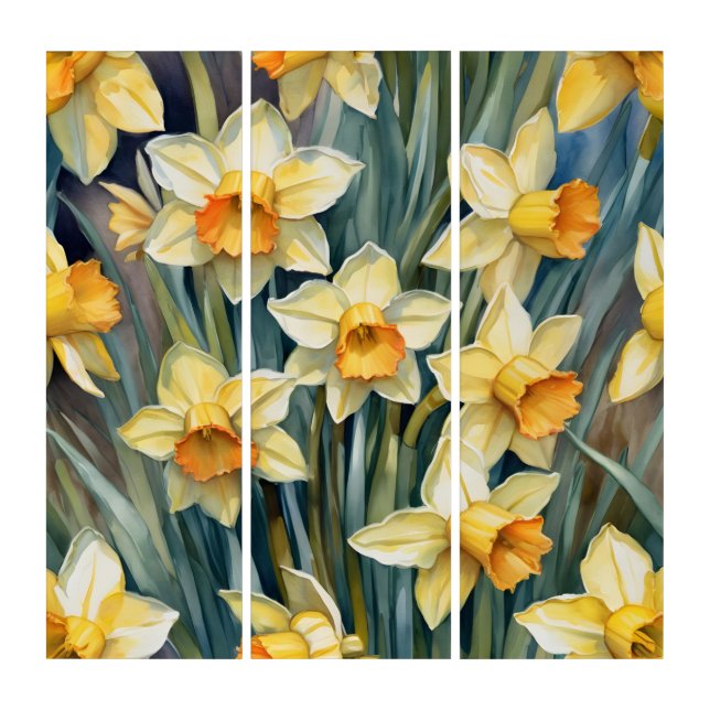 Spring Daffodils Triptych (Front)